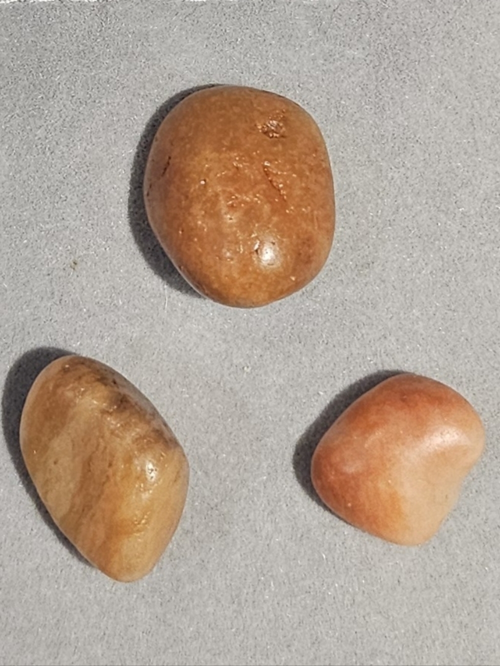 Red Carnelian Tumbled Stones Set of 3